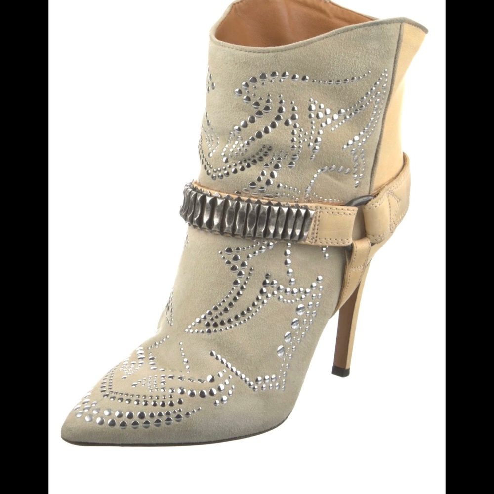ISABEL MARANT MILWAUKEE Suede studded Boots, Size: FR 37 - Picture 3 of 7